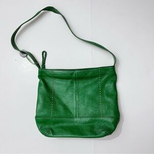 The Sak Kelly Green Leather Shoulder Bag